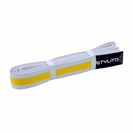 YELLOW STRIPE WHITE BELT